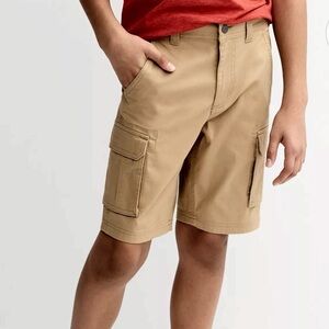 NWT- Sonoma Boys Beige Cargo Shorts- Size 14